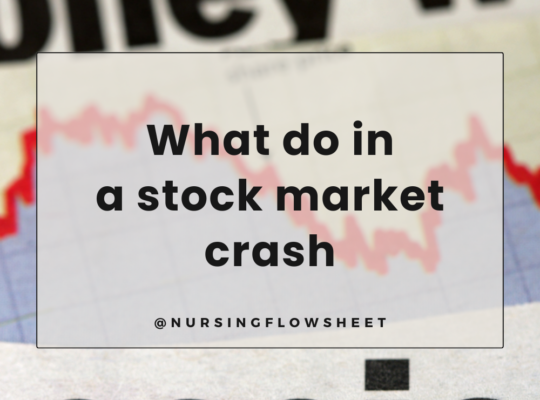 what to do in a recession or stock market crash as a nurse