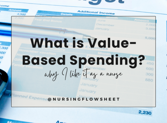 Value Based Spending, budgeting for Nurses