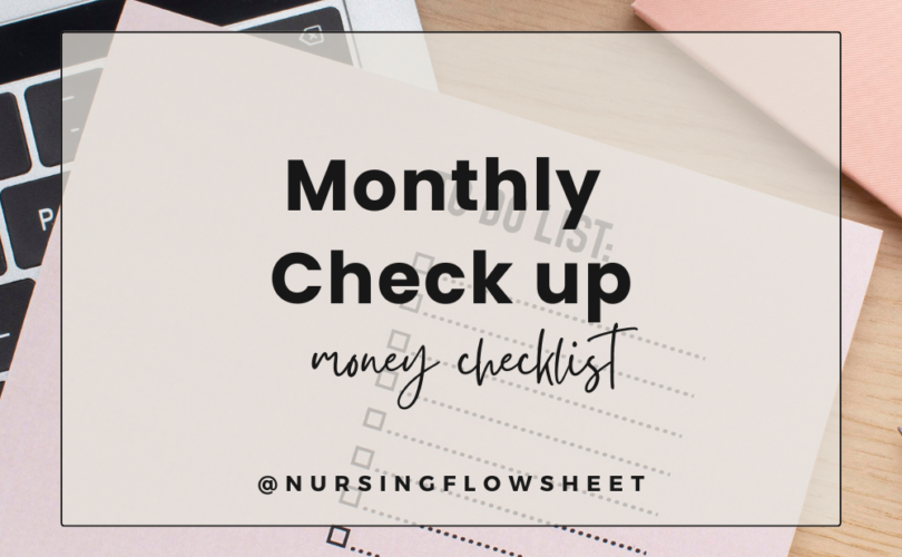 monthly Money checklist for nurses