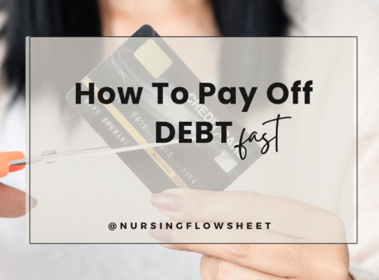 payoff debt fast as a nurse